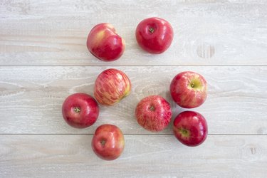 Fresh red apple juice