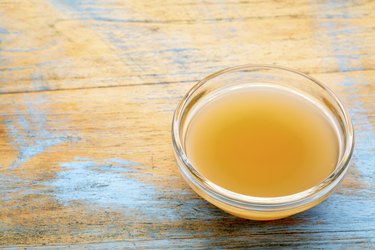 unfiltered, raw apple cider vinegar in a bowl