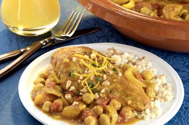 Orange Apricot Chicken Tagine
