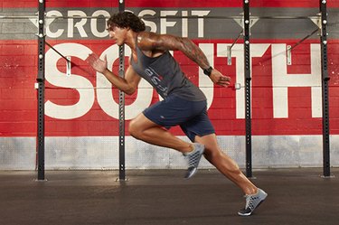 Man performing CrossFit sprints.